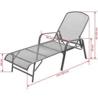 VidaXL Chaise longue métal  