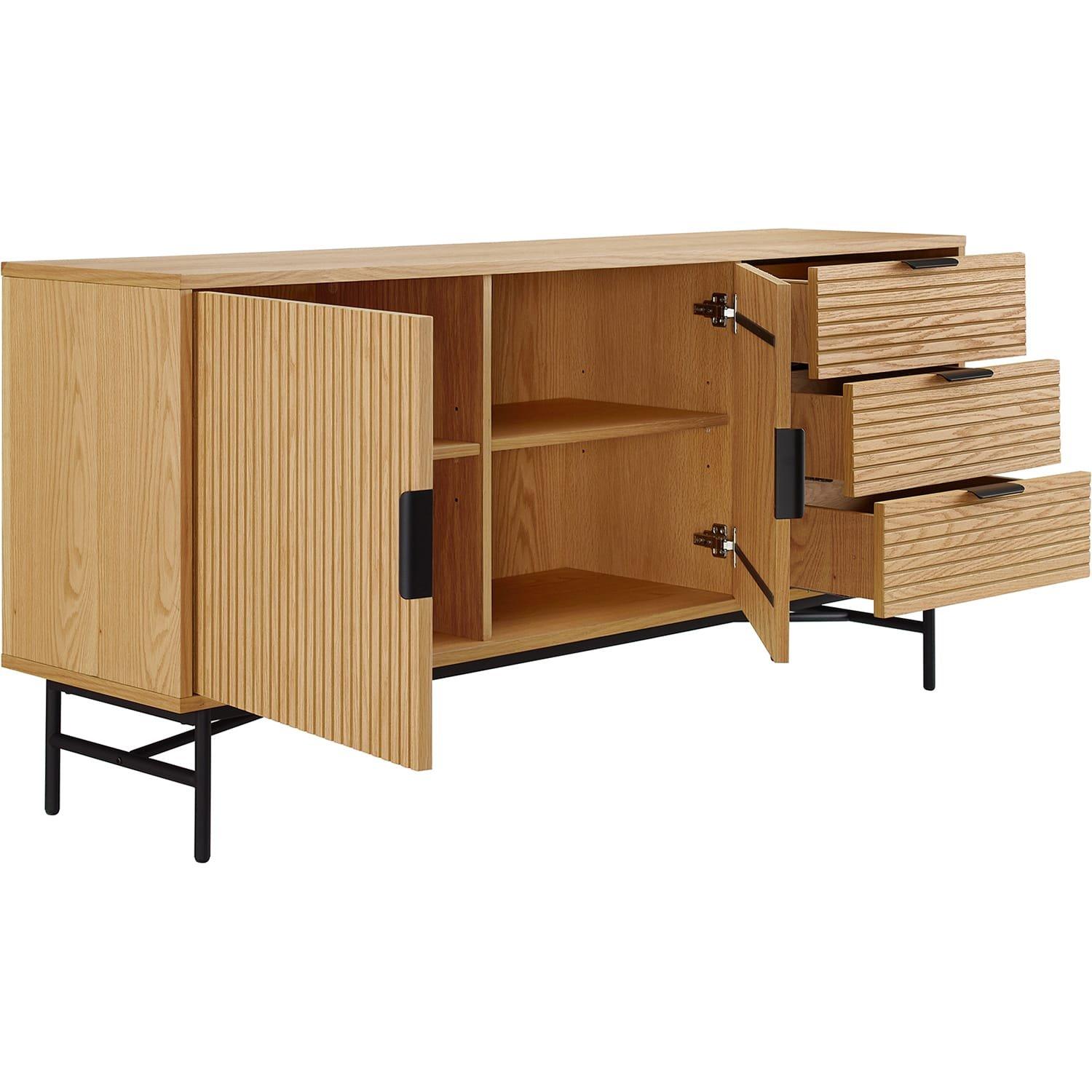 mutoni Sideboard Flubna nature noir 160  