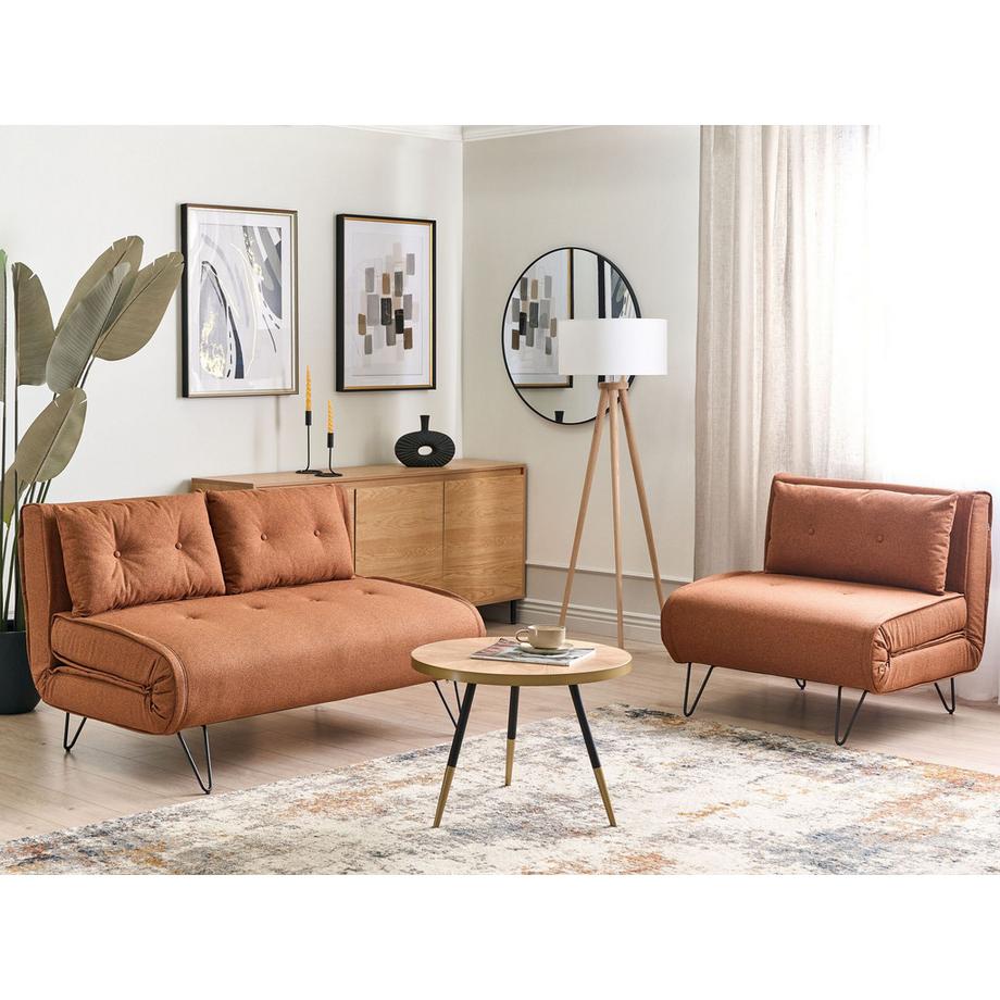 Beliani Wohnzimmer Set aus Stoff Glamourös VESTFOLD  