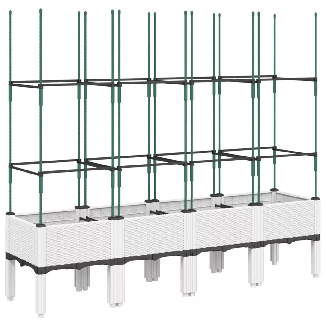 VidaXL - Jardinière polypropylène, One Size, Blanc