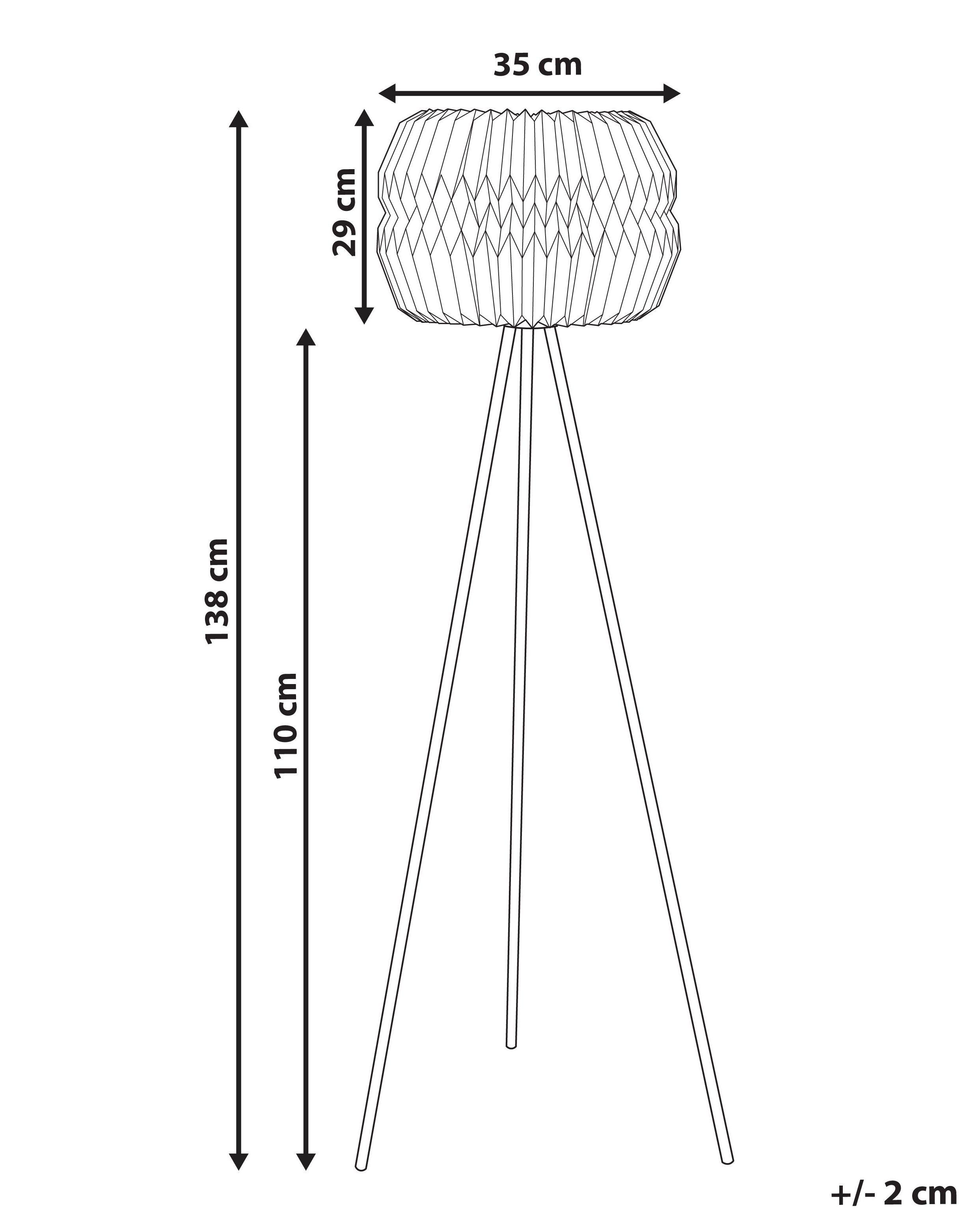 Beliani Lampadaire en Papier Moderne HUNTER  