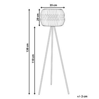 Beliani Stehlampe aus Papier Modern HUNTER  