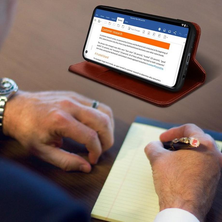 Avizar  Bookcover OnePlus Nord N10 5G Braun 