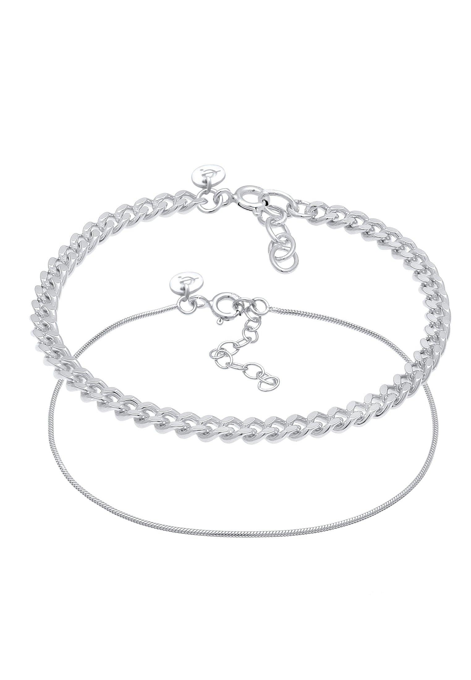 Elli  Bracelet Collier À Maillons Pour Femmes Basic Minimal Elegant 