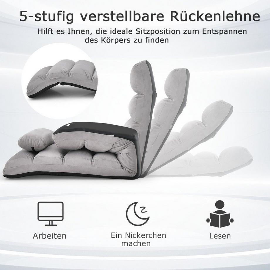 Northix Verstellbarer Liegesessel, 5 Positionen  