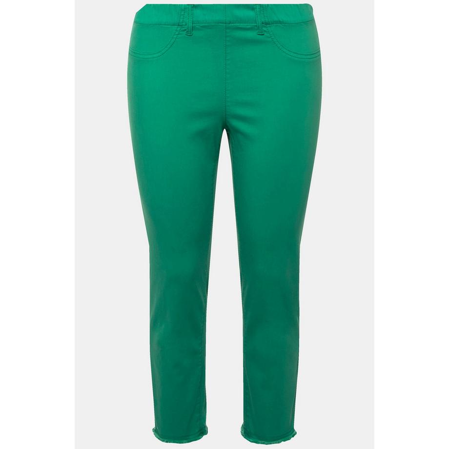 Ulla Popken Sienna Pantalon 7/8 Jambe Étroite Ourlet Frangé  