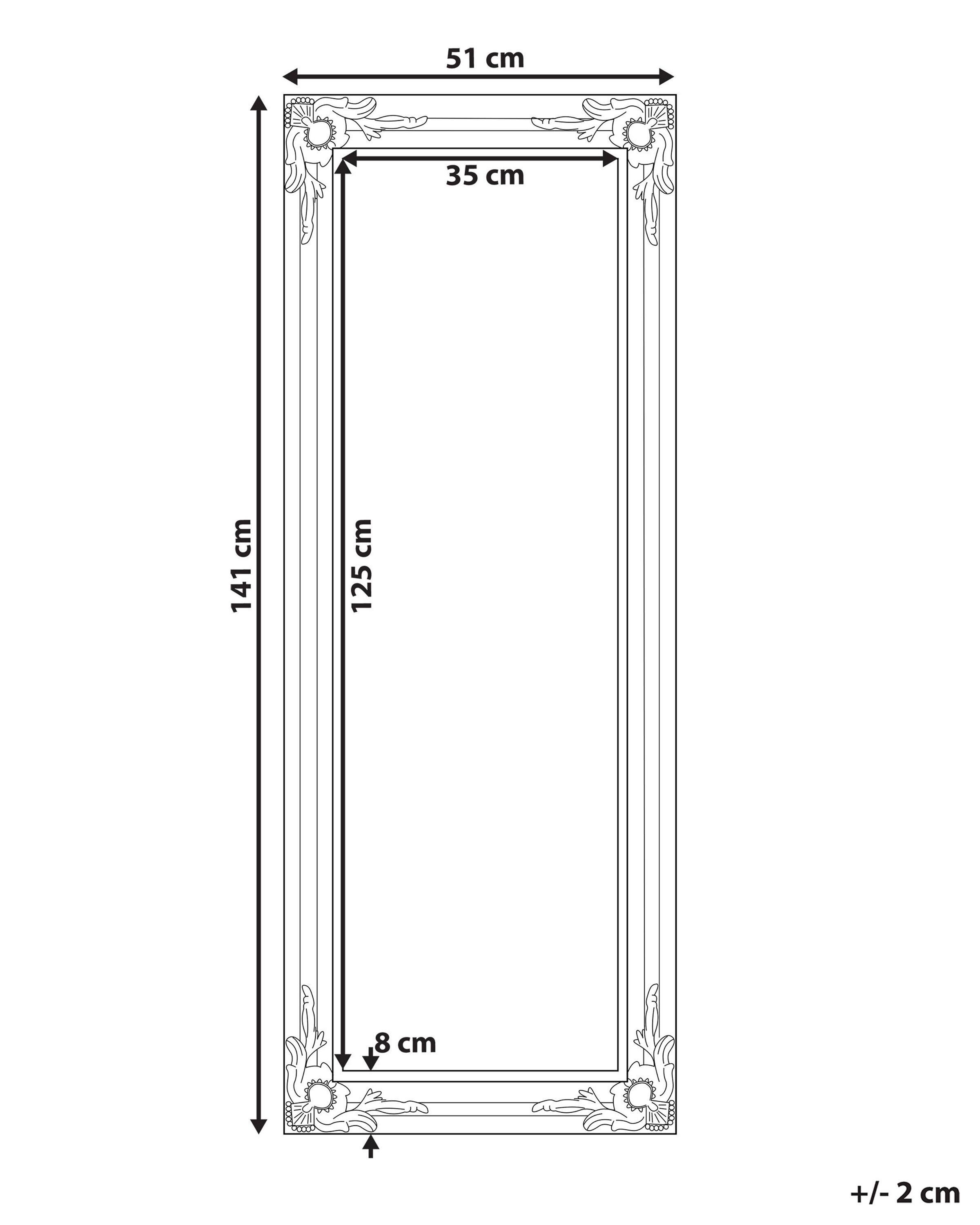 Beliani Miroir en Matière synthétique Glamour VARS  