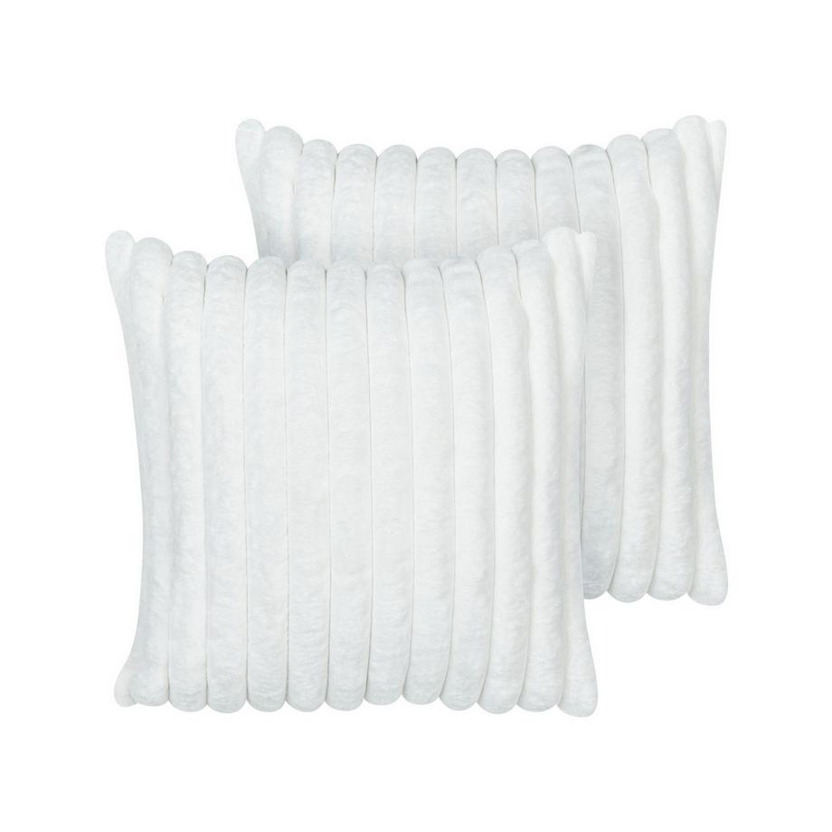 Beliani Dekokissen 2er Set aus Webpelz Modern RAKYA  