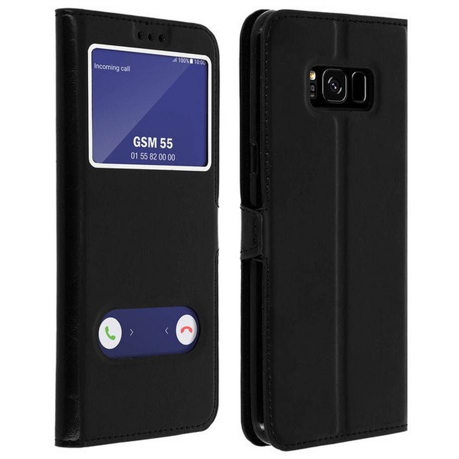 Avizar  Hülle View Cover Galaxy S8 Plus Schwarz 