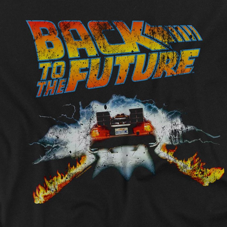 Back To The Future Delorean Grafikdruck T-Shirt  