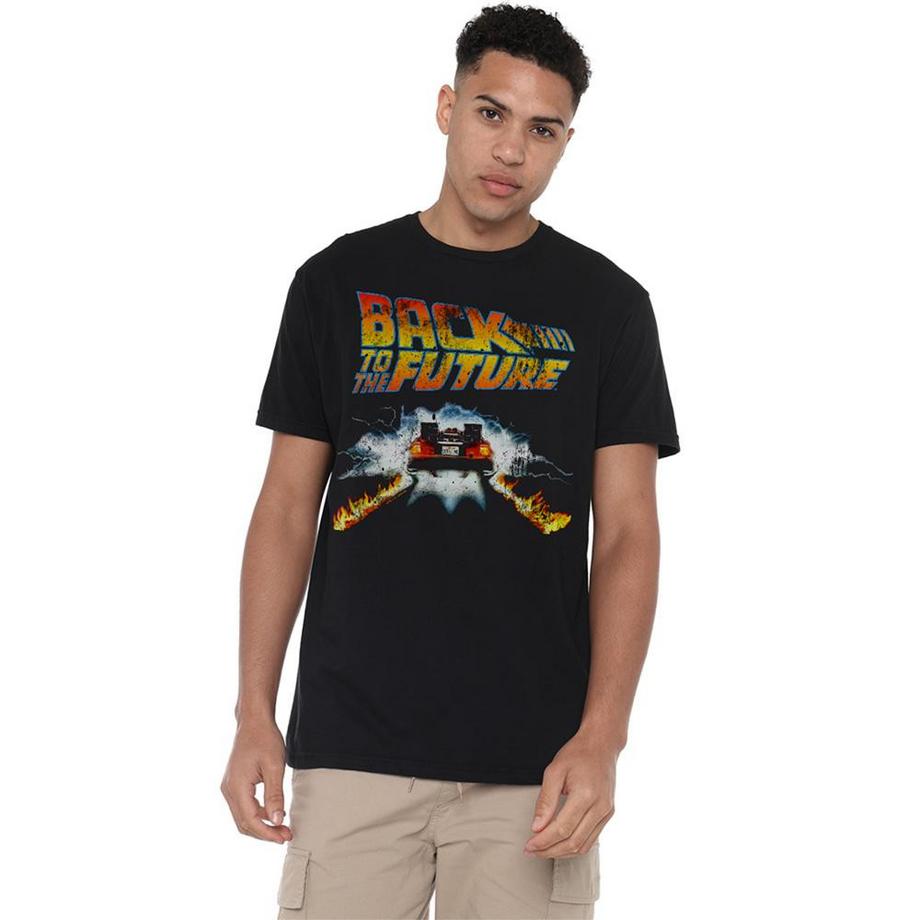 Back To The Future Delorean Grafikdruck T-Shirt  