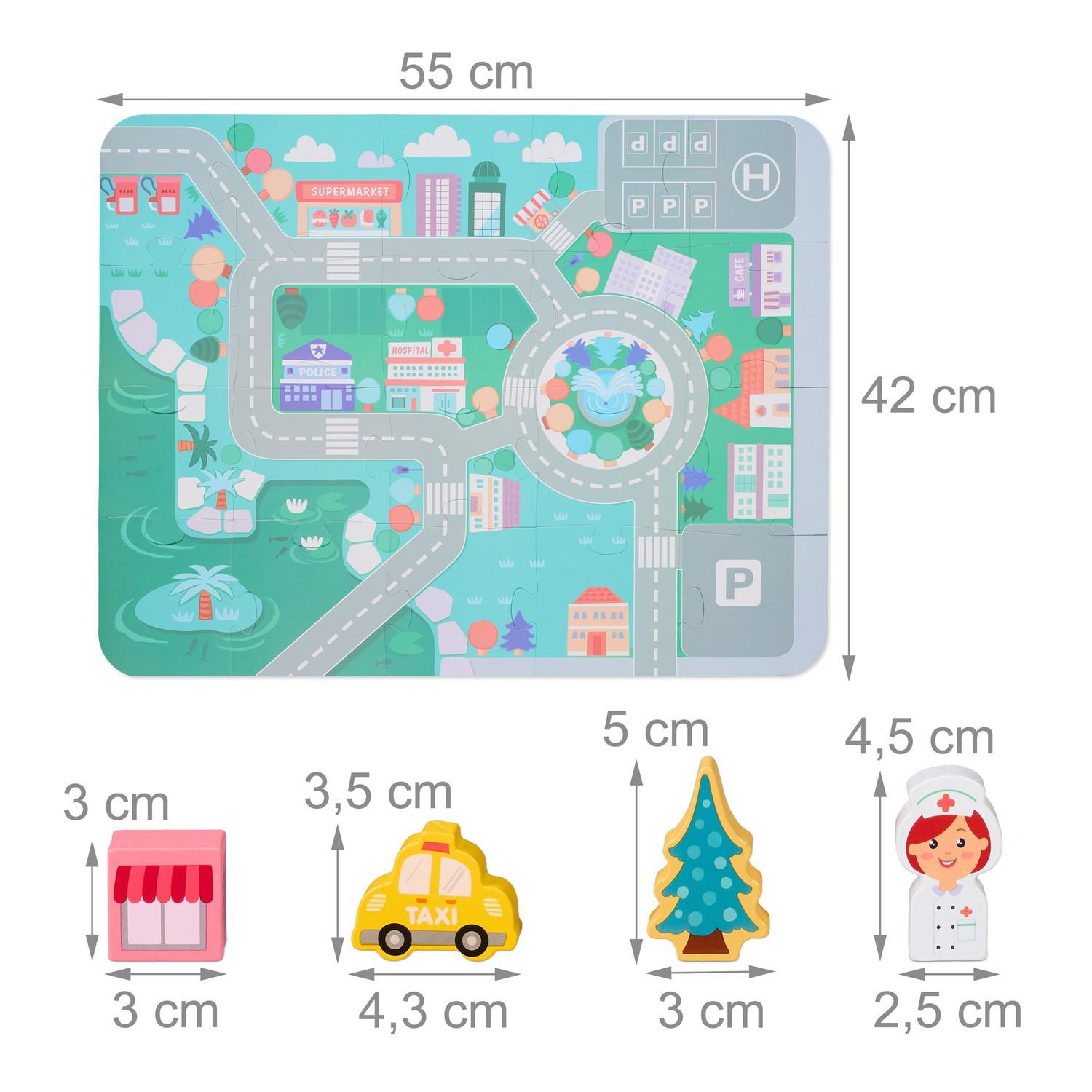 Northix  Set di blocchi di legno per costruzioni City 