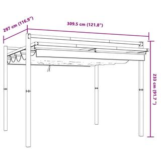 VidaXL Tonnelle aluminium  