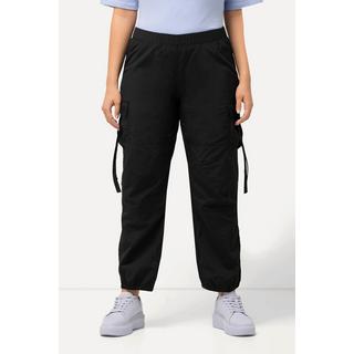 Ulla Popken  Pantaloni cargo con stile utility con cintura elastica e orli elastici 