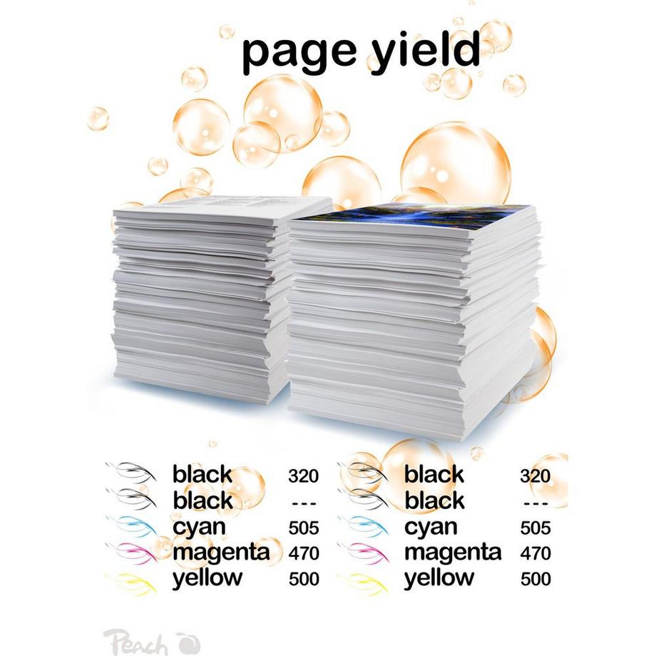 Peach  CLI-551/PGI-550 (M, C, Y, 2x BK, Tinte) 