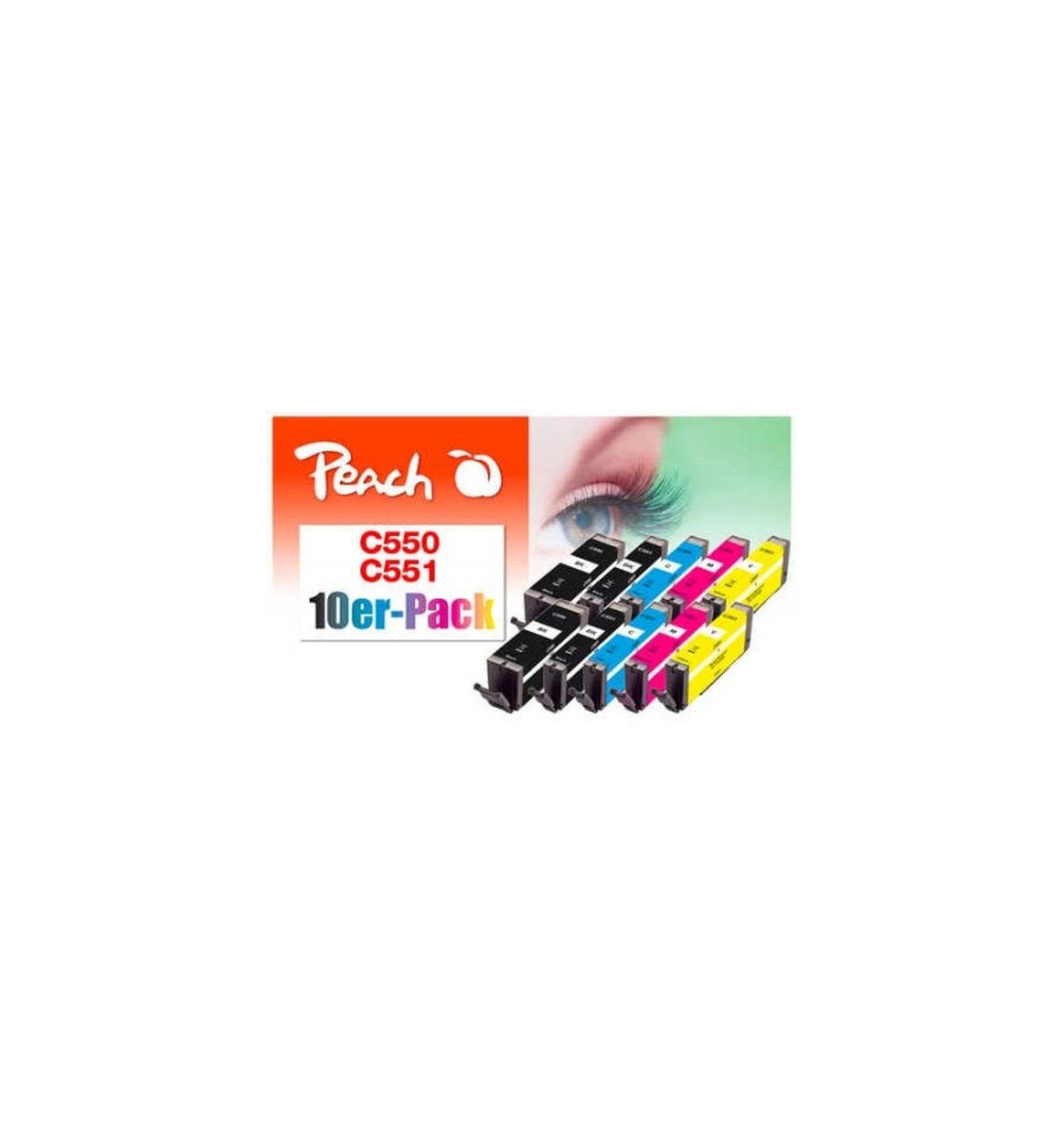 Peach  CLI-551/PGI-550 (M, C, Y, 2x BK, Tinte) 