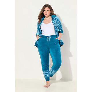 Ulla Popken  Pantalon d'intérieur en polaire, motif norvégien et taille élastique, matière recyclée 