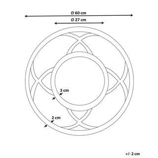 Beliani Wandspiegel aus MDF-Platte Boho IZTAPALAPA  