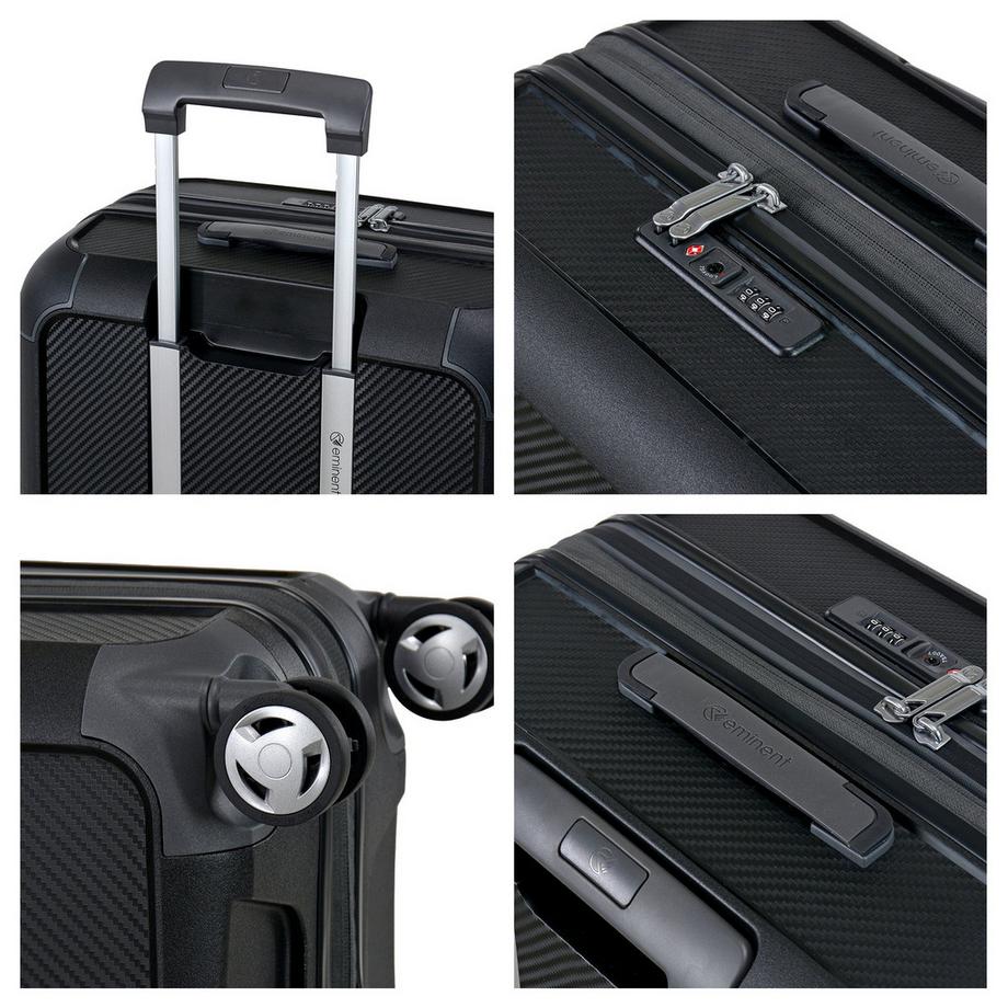 EMINENT  Aegis Expandable Set de Valises 4 Roues Noir 