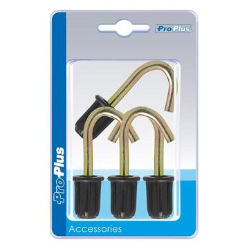 Attacco palo tenda piegato 19mm 4 pezzi in blister