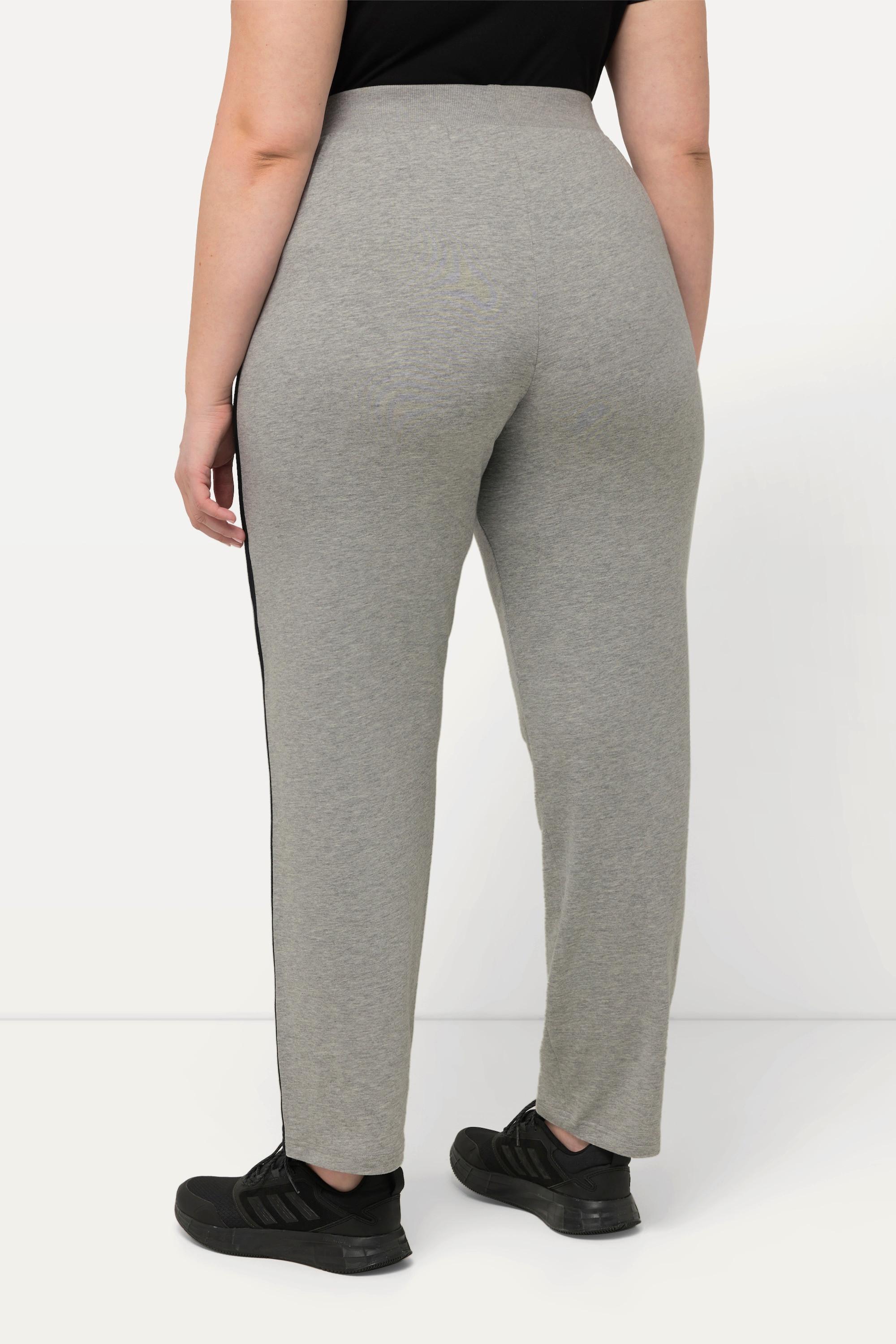 Ulla Popken  Pantalon de jogging, galons, ceinture élastique, poches 