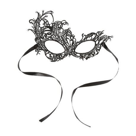 B2X  Masque de mascarade en dentelle - Noir 