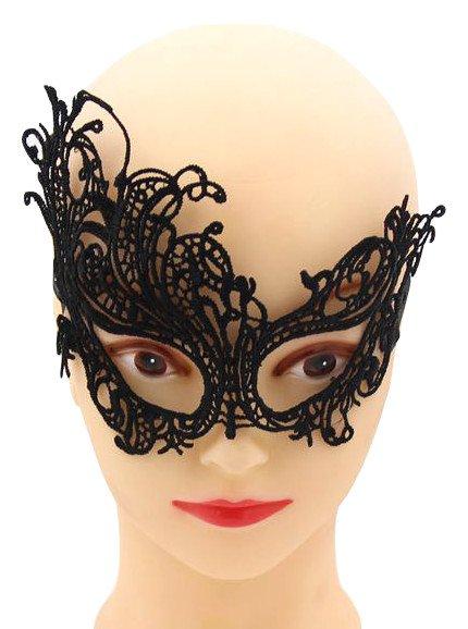 B2X  Masque de mascarade en dentelle - Noir 