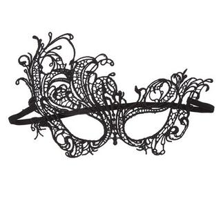 B2X  Masque de mascarade en dentelle - Noir 