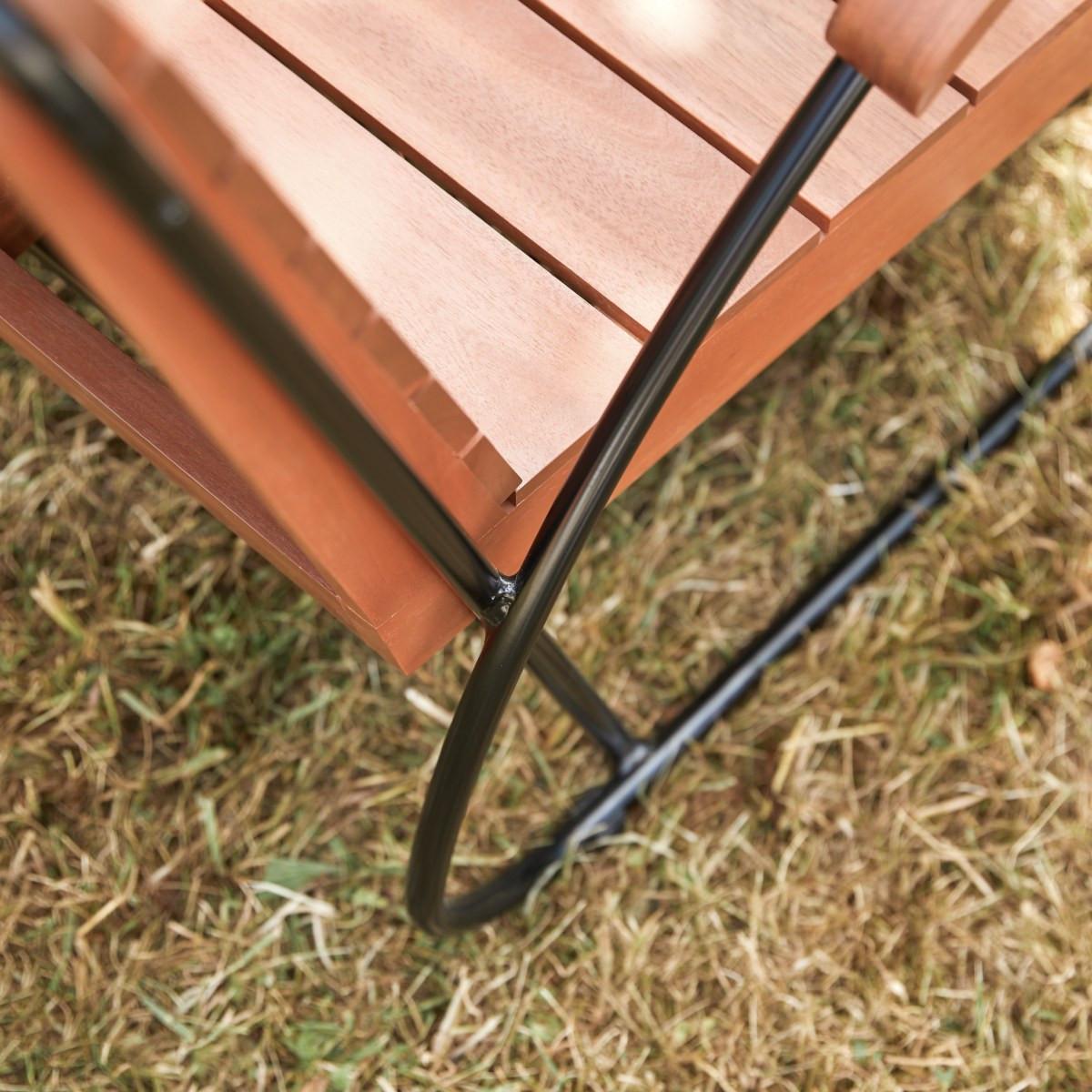 Tikamoon Poltrona da giardino in legno di acacia massello Key Wood  