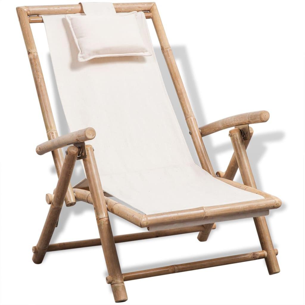 VidaXL Chaise de terrasse bambou  