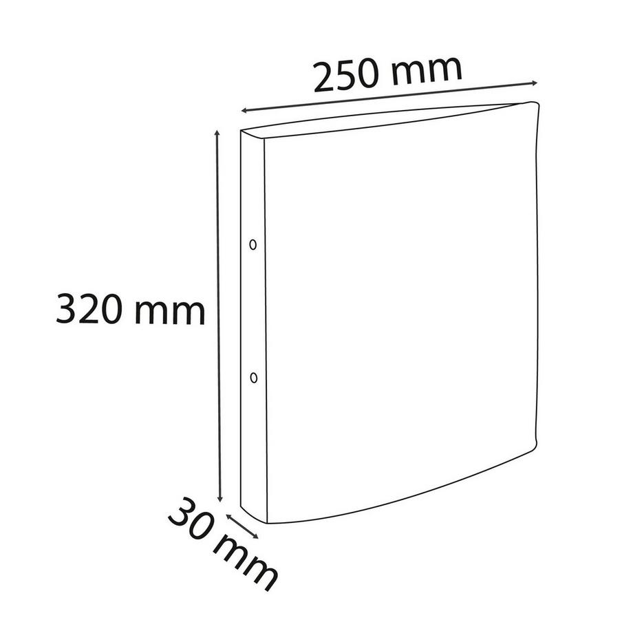 Exacompta Ringbuch aus PP 700µ mit 2 Ringen 30mm, Rücken 40mm, Chromaline, für Format DIN A4 - x 10  