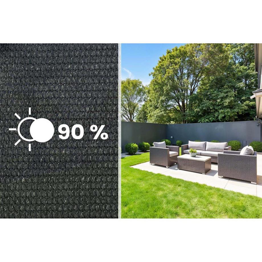 B2X  Schattennetz mit 50 Klammern 140g/m² 