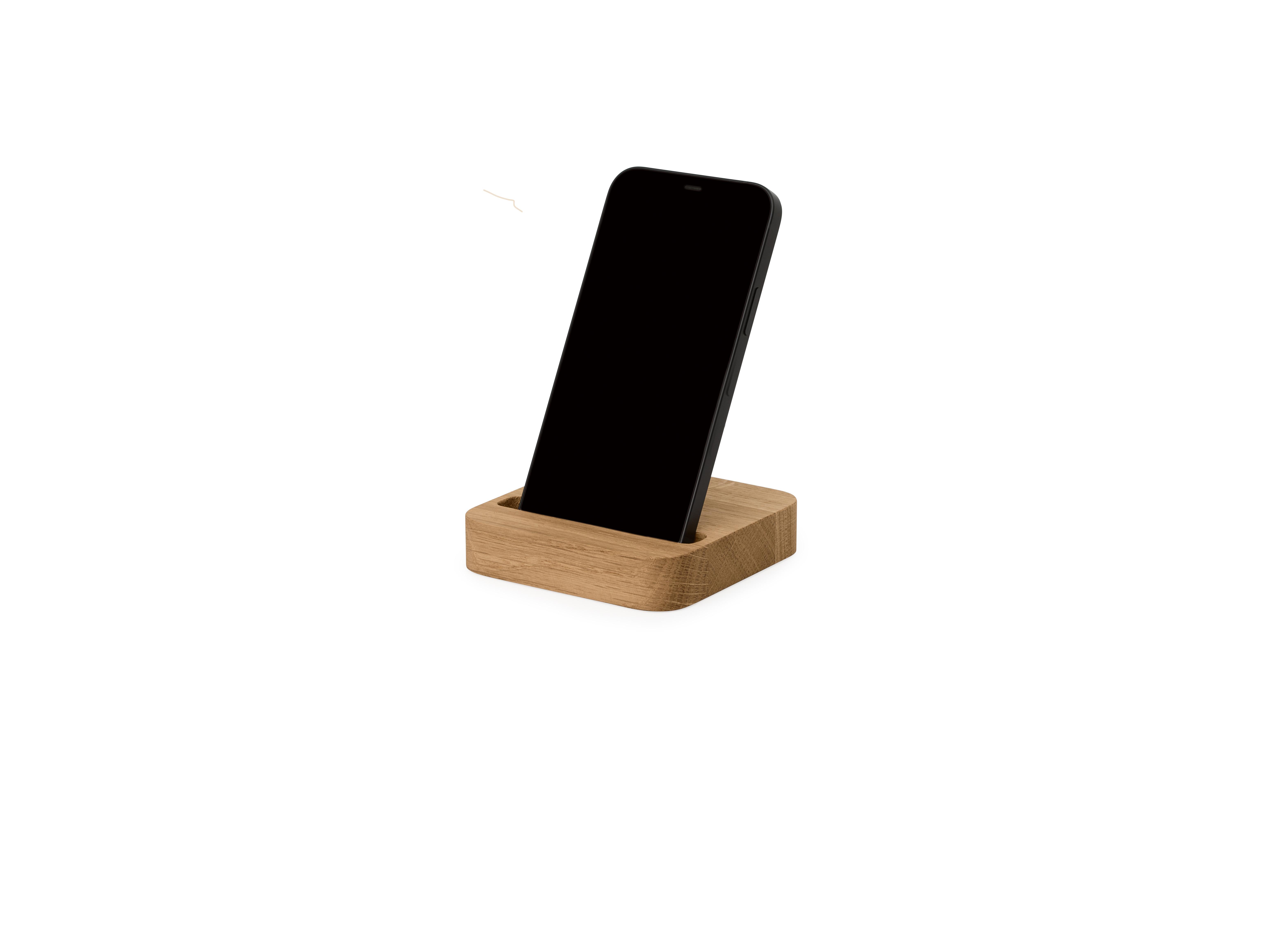 Oakywood  Supporto per smartphone (OakyBlocks) - Supporto per telefono in legno - Rovere 