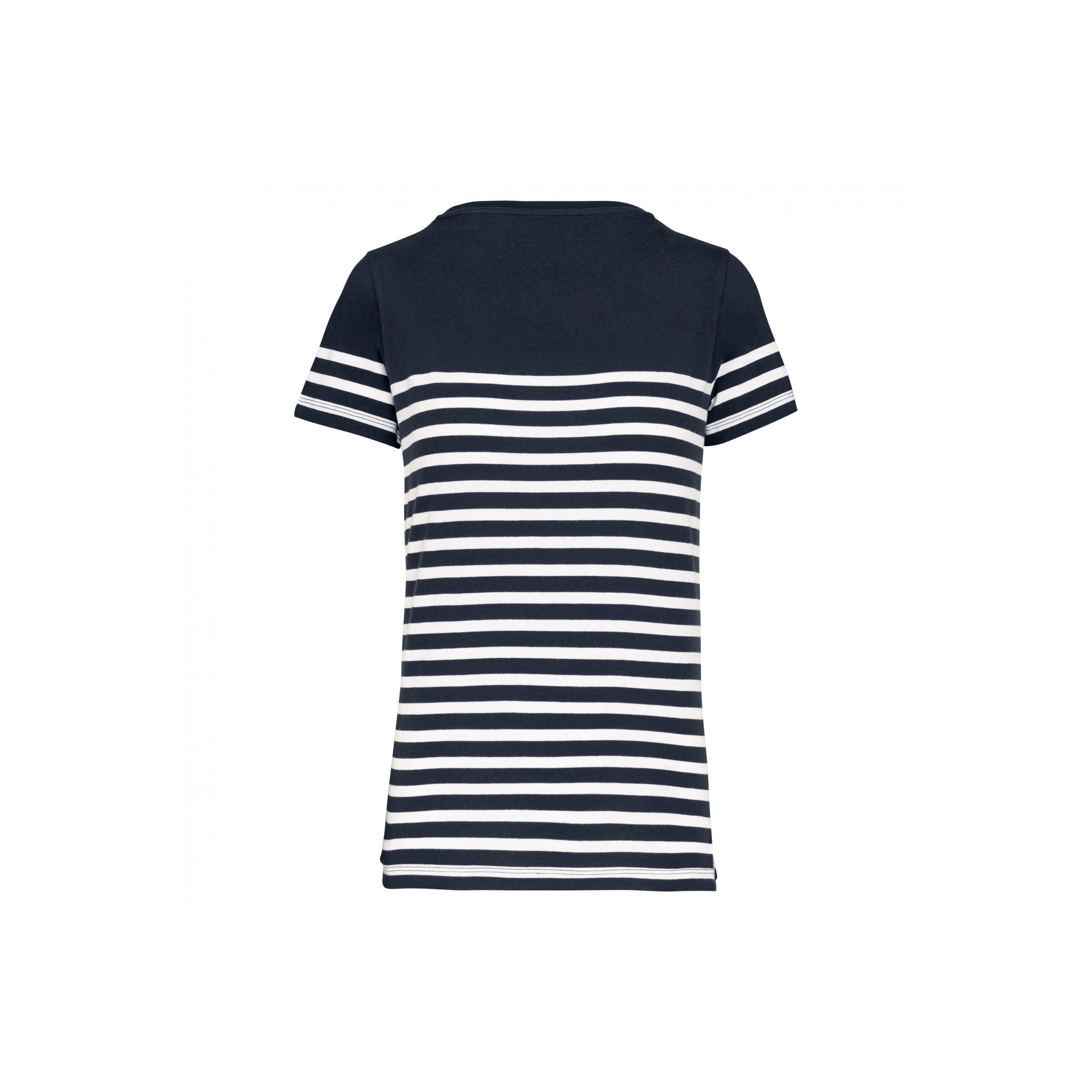 Kariban Marine Gestreiftes Bio T-Shirt  