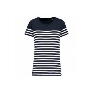 Kariban Marine Gestreiftes Bio T-Shirt  