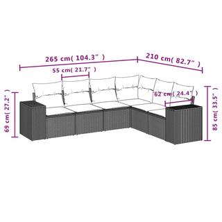 VidaXL Garten sofagarnitur poly-rattan  