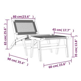 VidaXL sedia da giardino Teak riciclato  