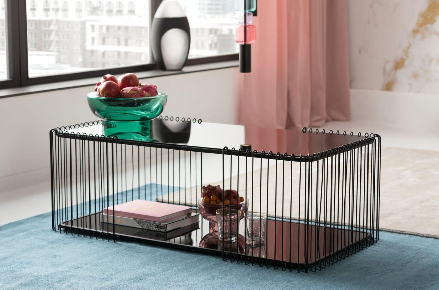 KARE Design Tavolino Wire Double nero 120x60  