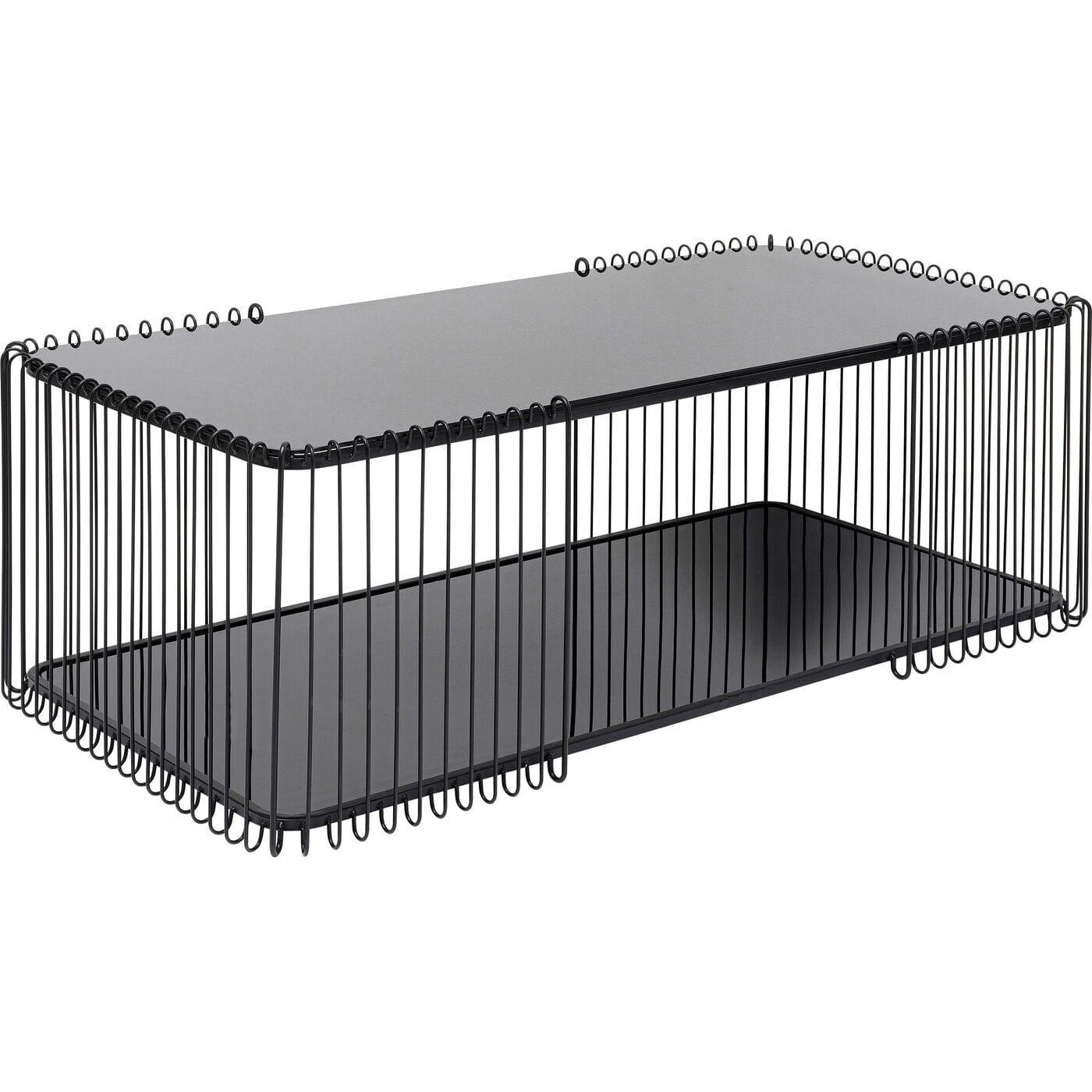 KARE Design Table basse Wire Double noir 120x60  