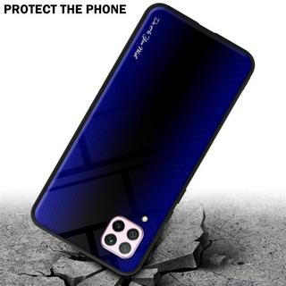 Cadorabo  Housse compatible avec Huawei NOVA 6 SE / P40 LITE / NOVA 7i - Aspect rayé - Coque de protection en silicone TPU et dos en verre trempé 