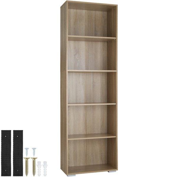 Tectake Bücherregal Lexi 5 Fächer 60x30x190cm  