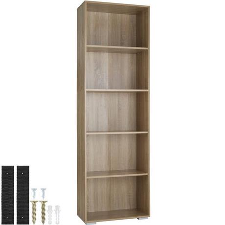 Tectake Bücherregal Lexi 5 Fächer 60x30x190cm  