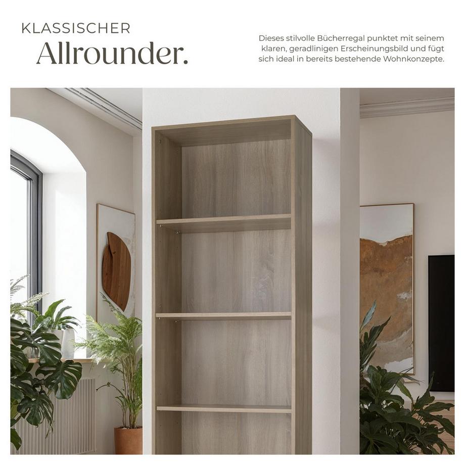 Tectake Bücherregal Lexi MDF mit 5 Fächern  