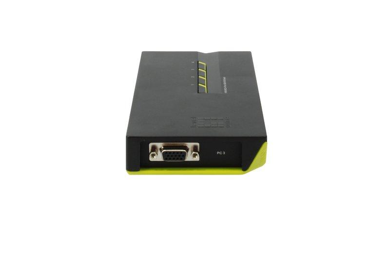 LevelOne  KVM-0422 switch per keyboard-video-mouse (kvm) Nero, Verde 