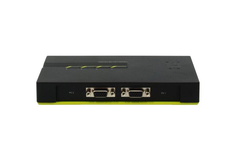 LevelOne  KVM-0422 switch per keyboard-video-mouse (kvm) Nero, Verde 