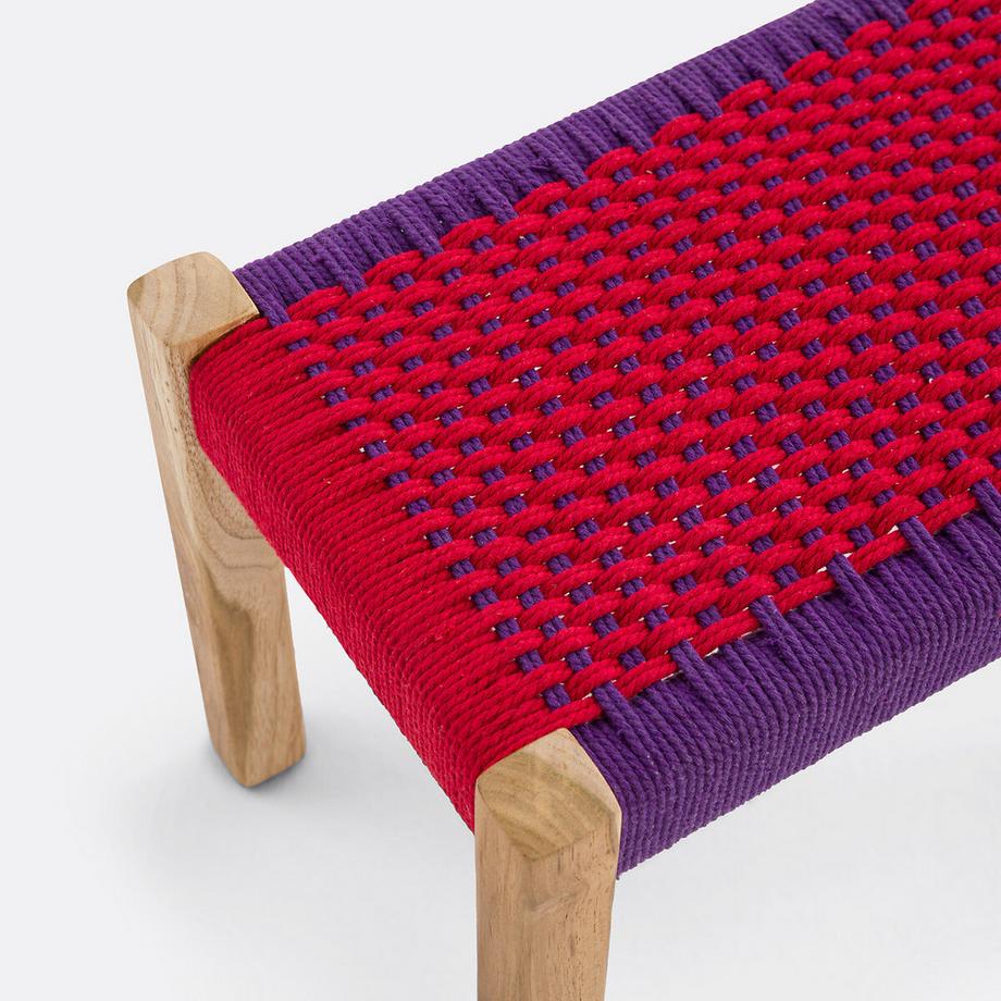 La Redoute Intérieurs Petit banc teck massif et corde de coton  