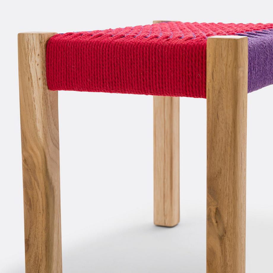 La Redoute Intérieurs Petit banc teck massif et corde de coton  