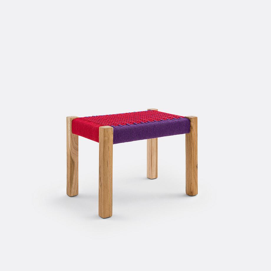 La Redoute Intérieurs Petit banc teck massif et corde de coton  