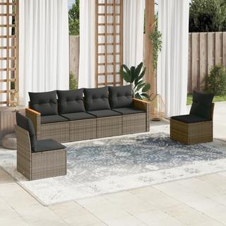 VidaXL set divano da giardino Polirattan  