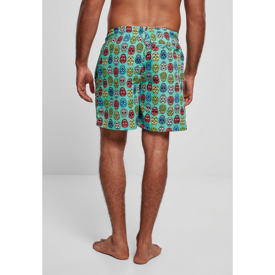 URBAN CLASSICS Badeshorts mit Totenkopfmuster  